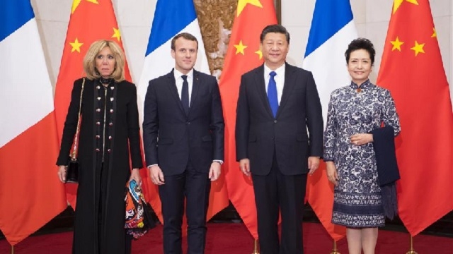 Xi Jinping reçoit Emmanuel Macron