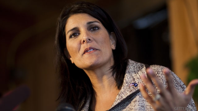 L'ambassadrice américaine à l'ONU, Nikki Haley, dénonce l'attaque 