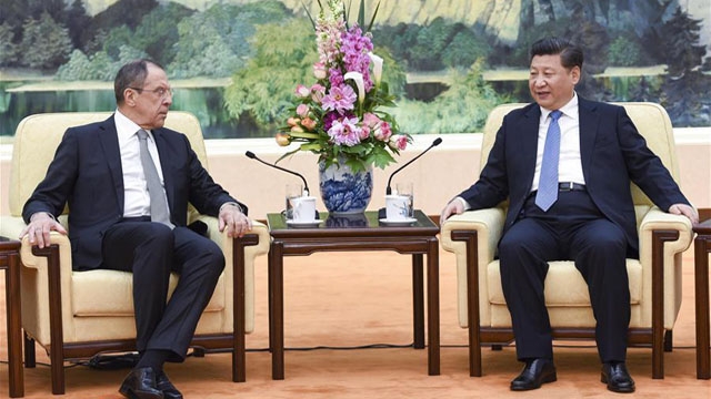 Le président chinois rencontre le ministre russe des Affaires étrangères